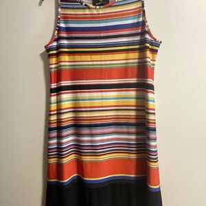 Ronnie Nicole Colorful Striped Sleeveless Dress size M